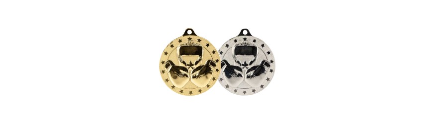GOLD 70MM BOXING GLOVE CASCADE MEDAL GOLD 70MM BOXING GLOVE CASCADE MEDAL
